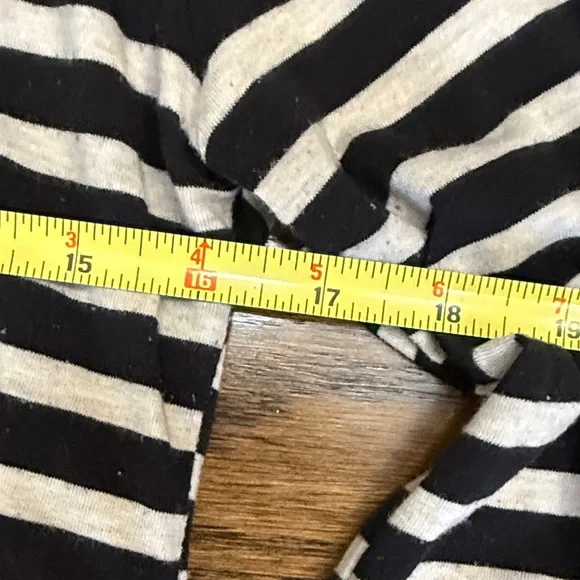 Poof! Black and White Striped Long Sleeve Tee - Picture 4 of 5